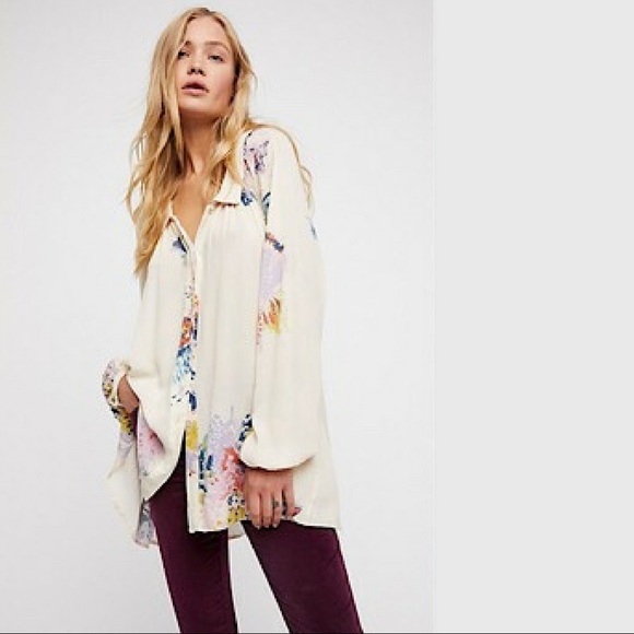 Free People Tops - FREE PEOPLE Meadow Lark Button down Top NWT